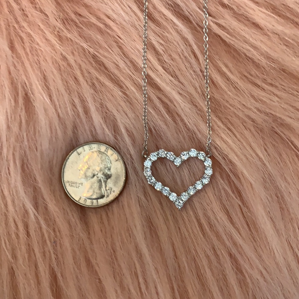 NEW! Diamond Open Heart Pendant - Picture 7 of 7